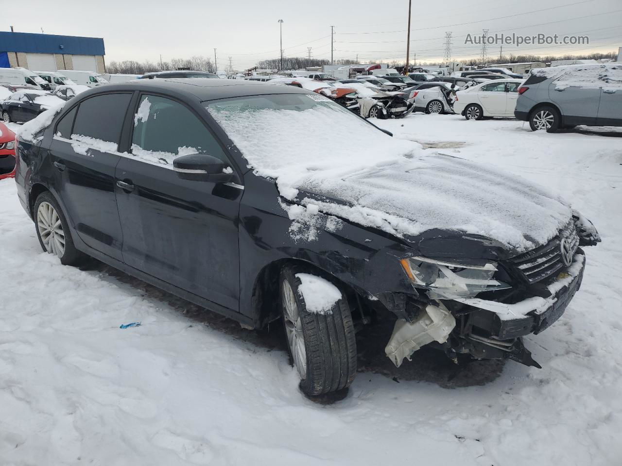 2013 Volkswagen Jetta Tdi Black vin: 3VW3L7AJ3DM352333