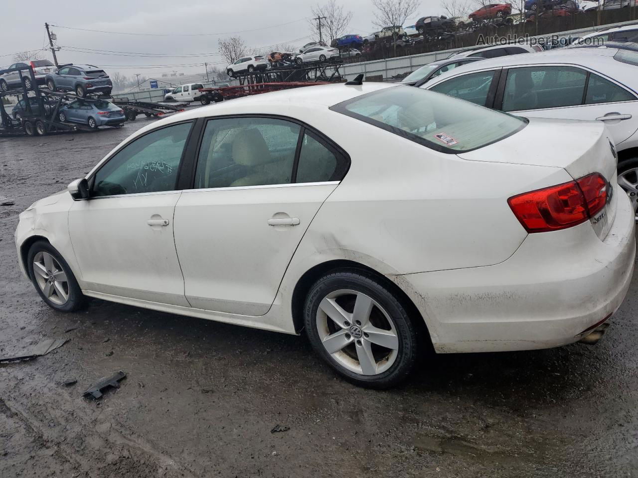 2013 Volkswagen Jetta Tdi White vin: 3VW3L7AJ4DM287203