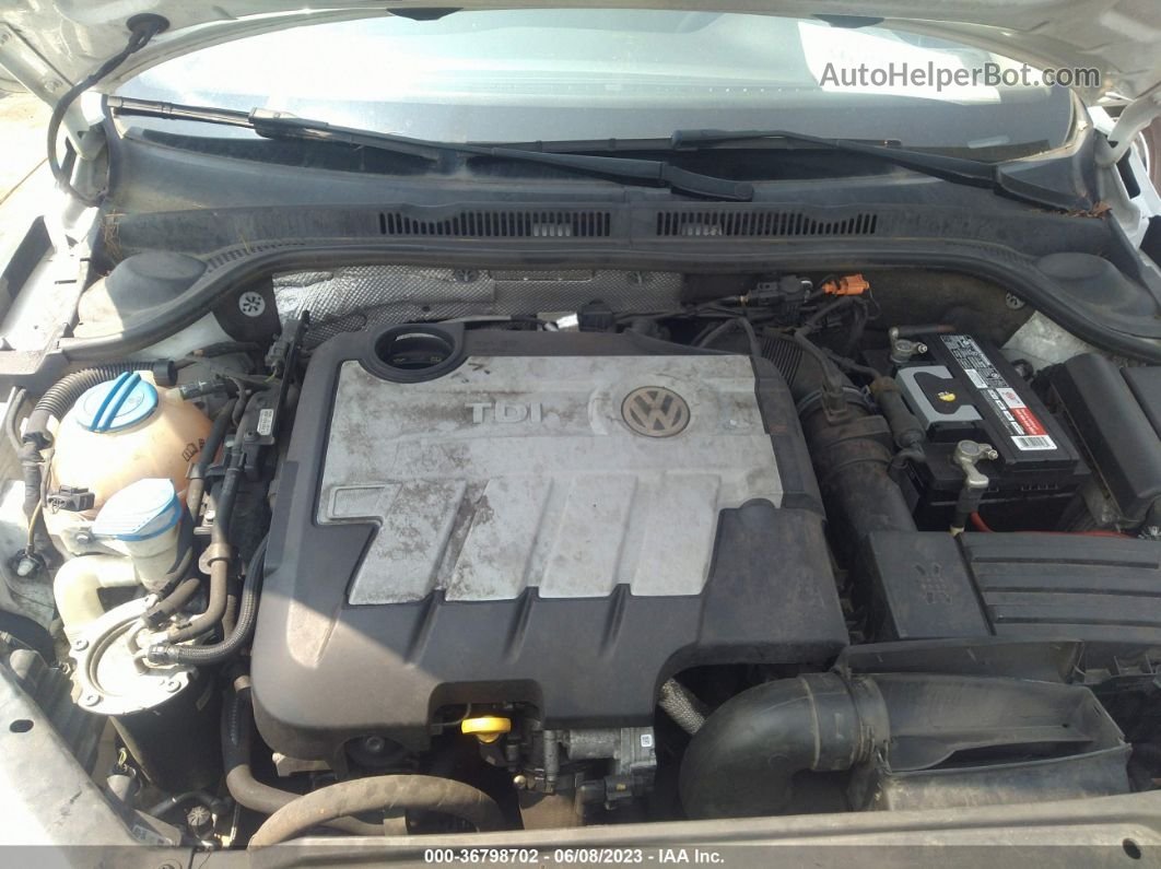 2014 Volkswagen Jetta Sedan Tdi Value Edition White vin: 3VW3L7AJ4EM442558