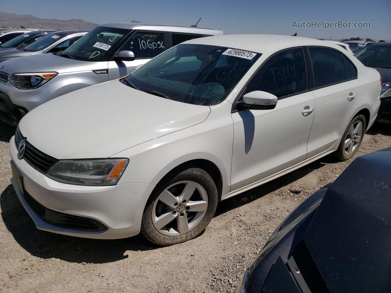 2012 Volkswagen Jetta Tdi White vin: 3VW3L7AJ5CM091446