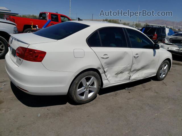 2012 Volkswagen Jetta Tdi White vin: 3VW3L7AJ5CM091446