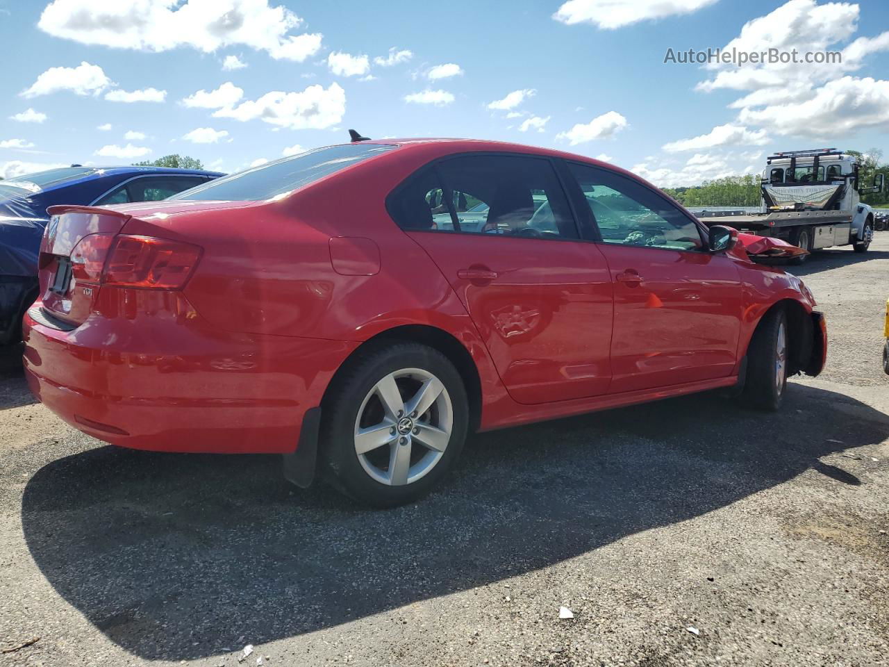 2012 Volkswagen Jetta Tdi Red vin: 3VW3L7AJ5CM372484