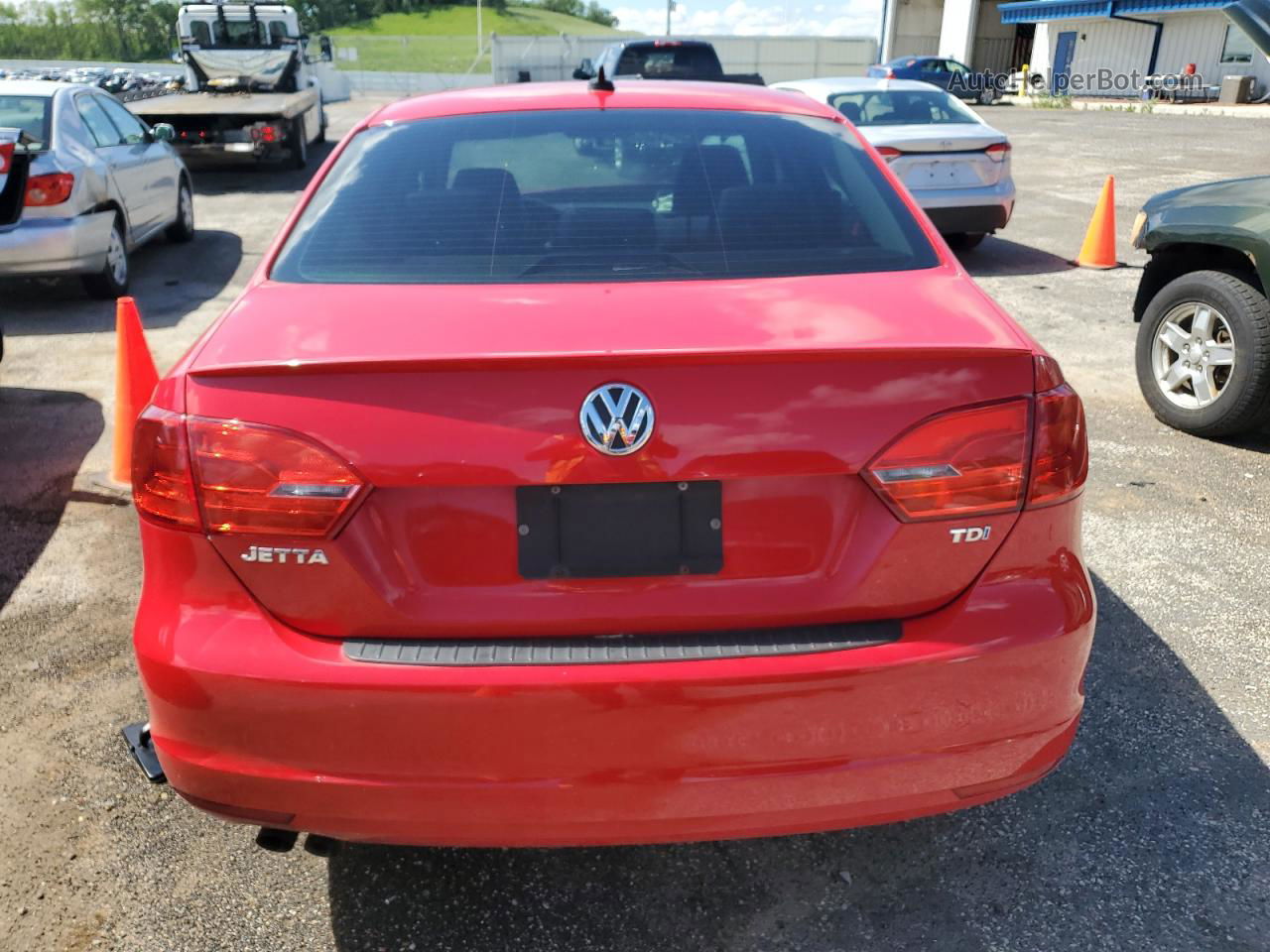 2012 Volkswagen Jetta Tdi Red vin: 3VW3L7AJ5CM372484