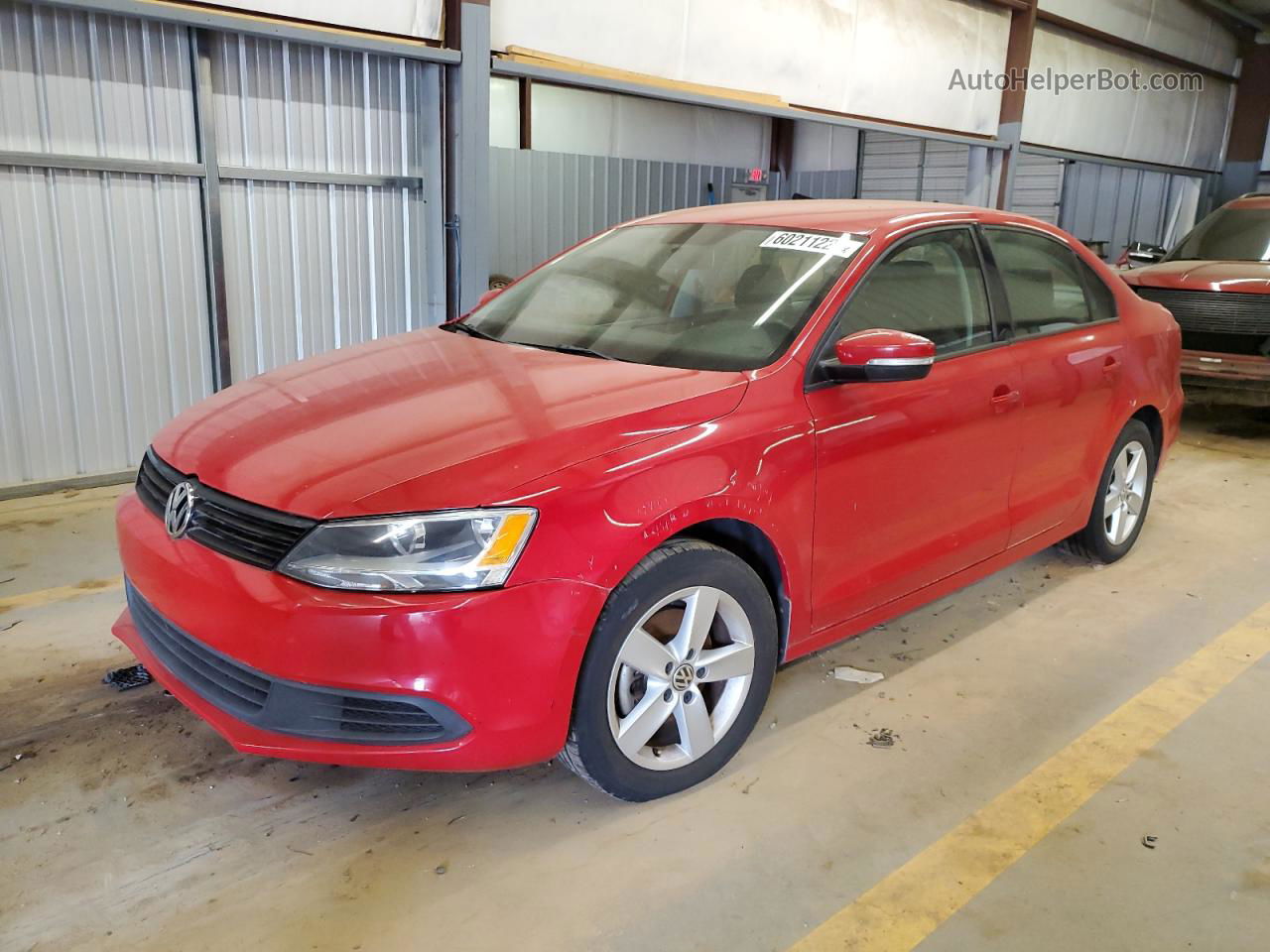 2012 Volkswagen Jetta Tdi Red vin: 3VW3L7AJ5CM398938