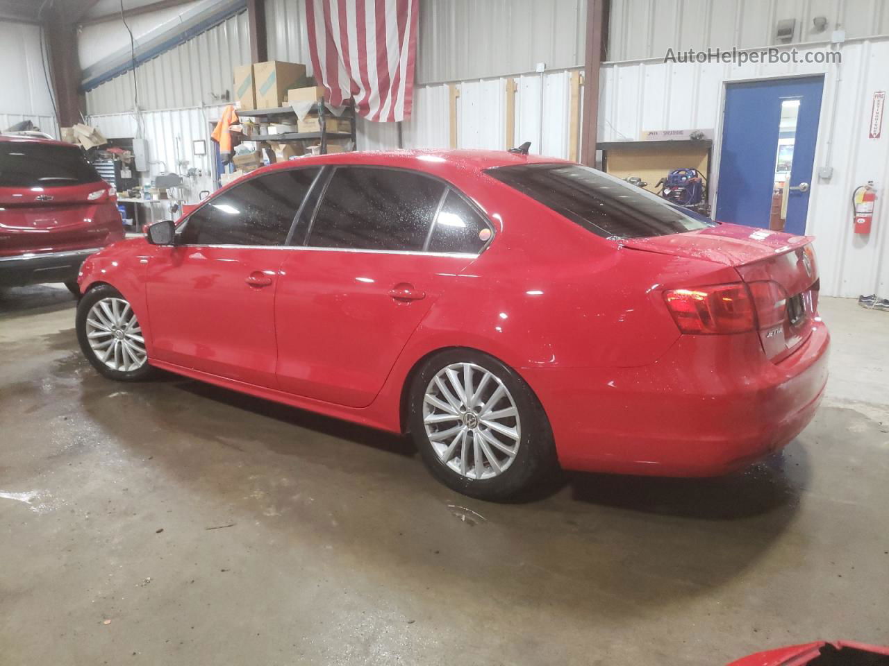 2014 Volkswagen Jetta Tdi Red vin: 3VW3L7AJ5EM395430