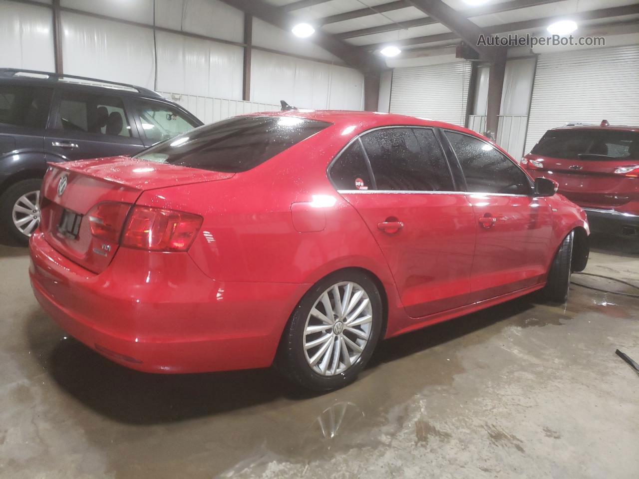 2014 Volkswagen Jetta Tdi Red vin: 3VW3L7AJ5EM395430