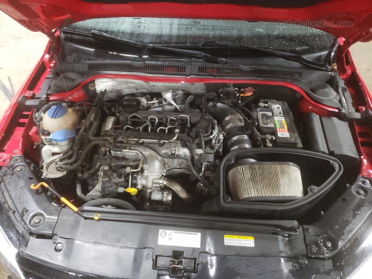 2014 Volkswagen Jetta Tdi Red vin: 3VW3L7AJ5EM395430