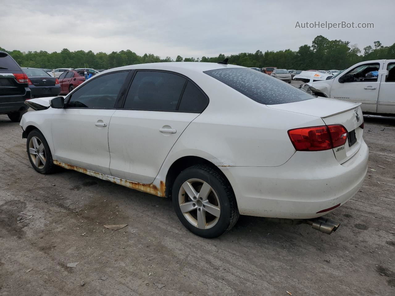 2011 Volkswagen Jetta Tdi White vin: 3VW3L7AJ6BM065081