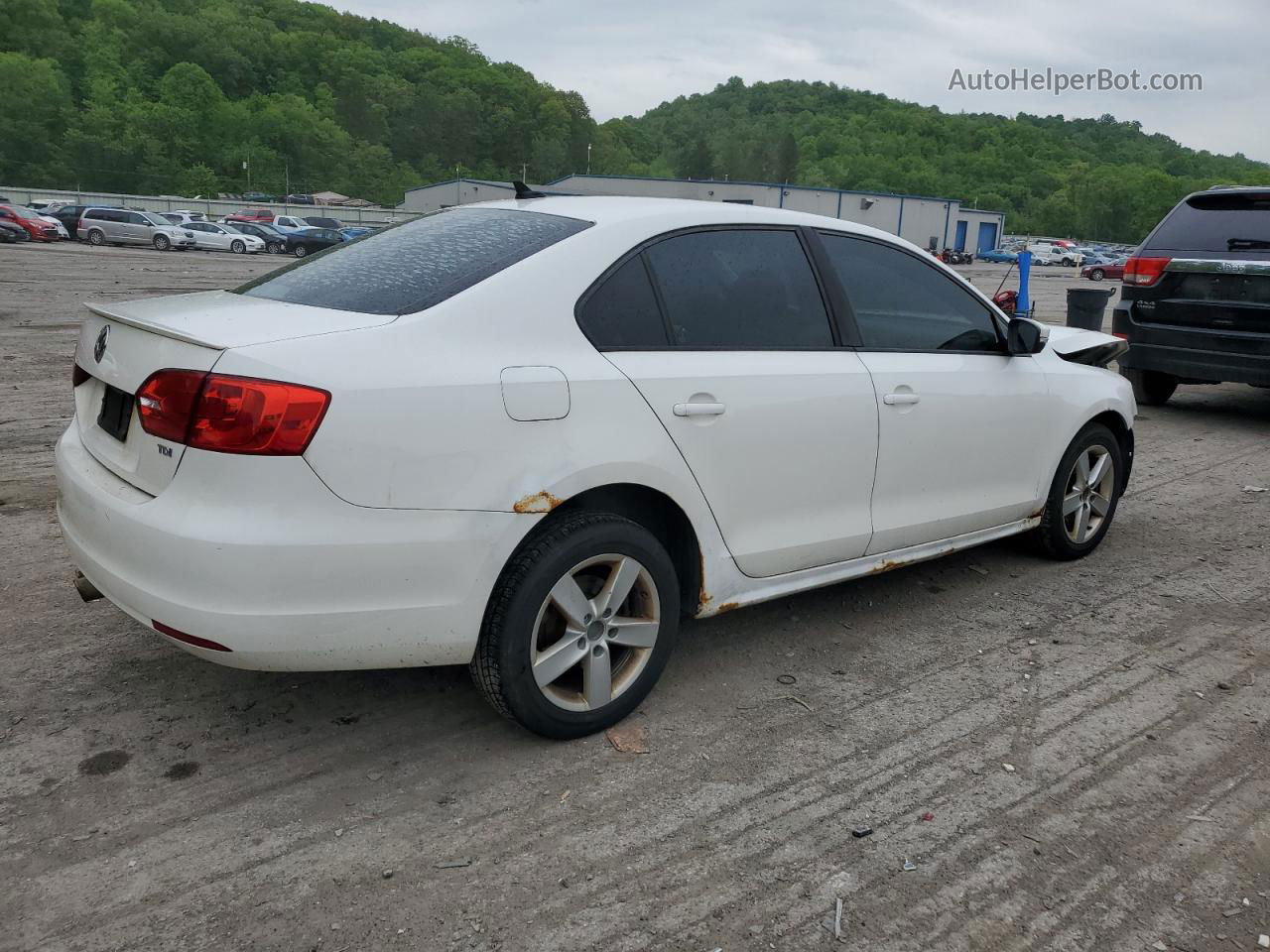 2011 Volkswagen Jetta Tdi White vin: 3VW3L7AJ6BM065081