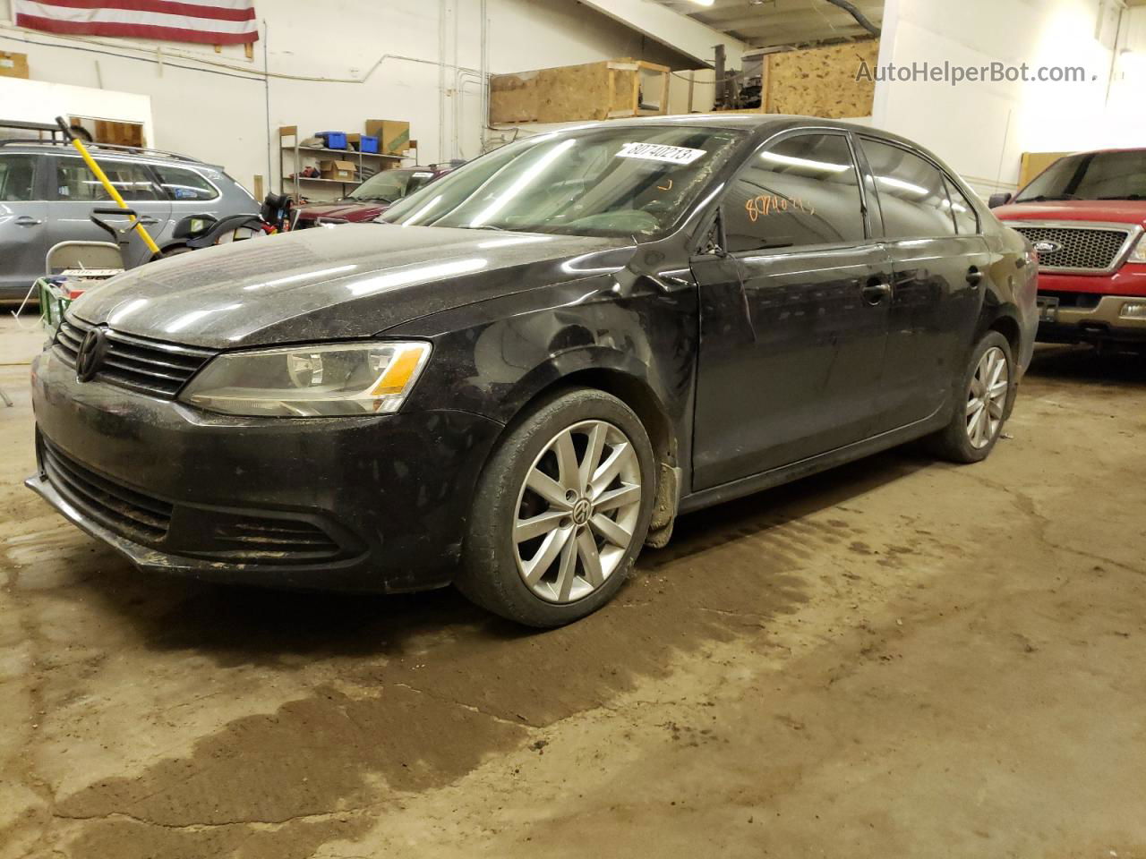 2012 Volkswagen Jetta Tdi Black vin: 3VW3L7AJ6CM005898