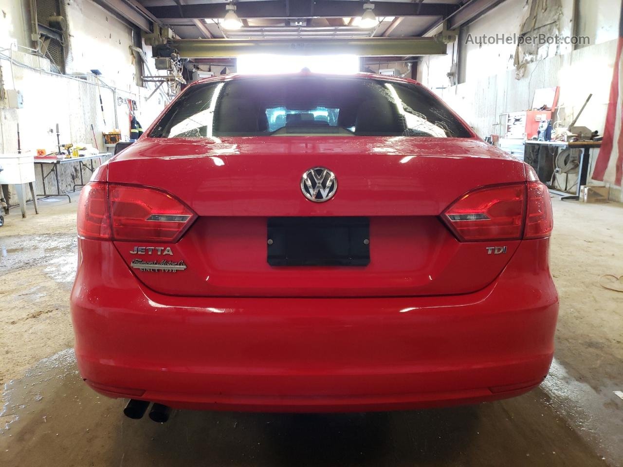2013 Volkswagen Jetta Tdi Red vin: 3VW3L7AJ6DM416249
