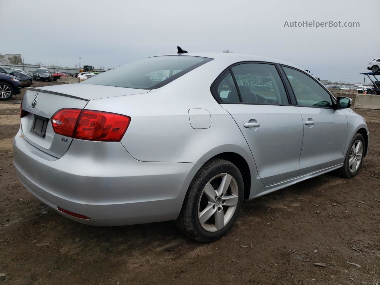 2012 Volkswagen Jetta Tdi Silver vin: 3VW3L7AJ7CM464728