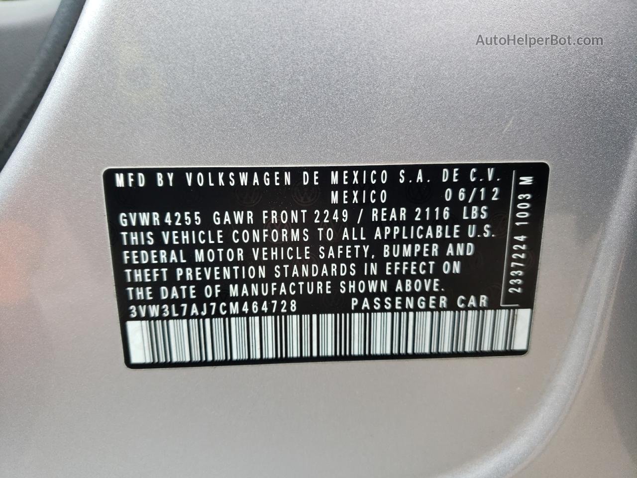 2012 Volkswagen Jetta Tdi Silver vin: 3VW3L7AJ7CM464728