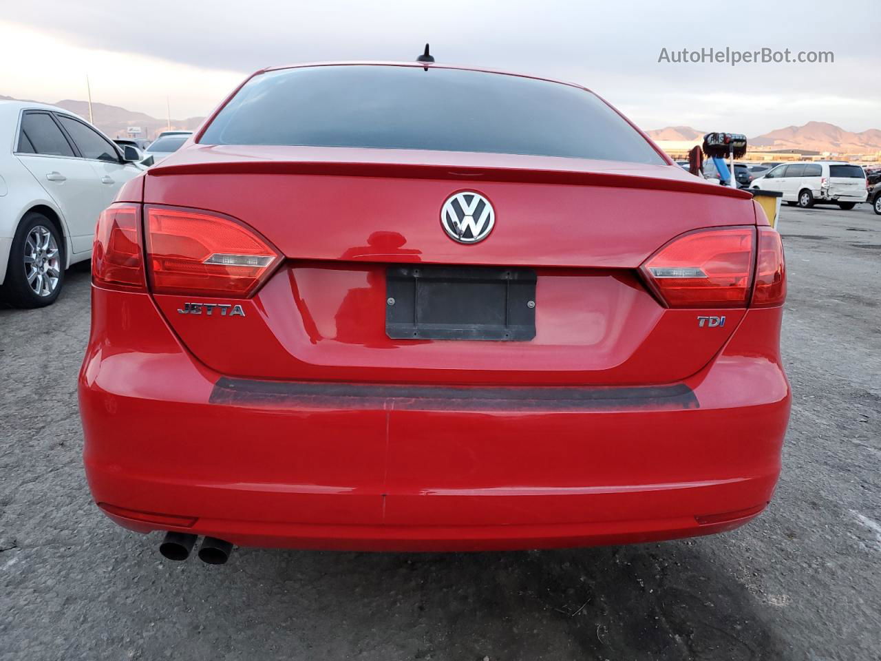 2011 Volkswagen Jetta Tdi Red vin: 3VW3L7AJ8BM132473