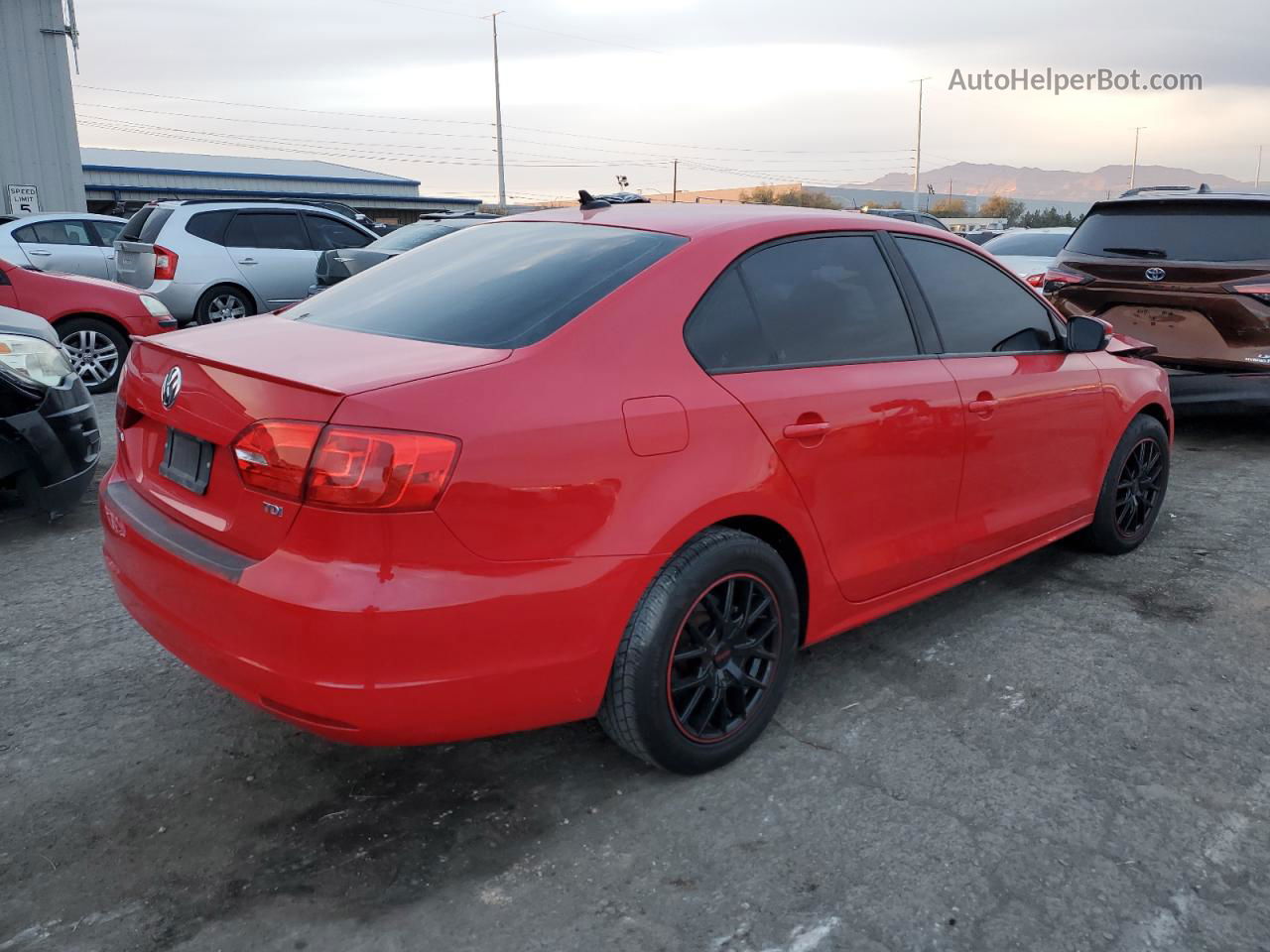 2011 Volkswagen Jetta Tdi Red vin: 3VW3L7AJ8BM132473