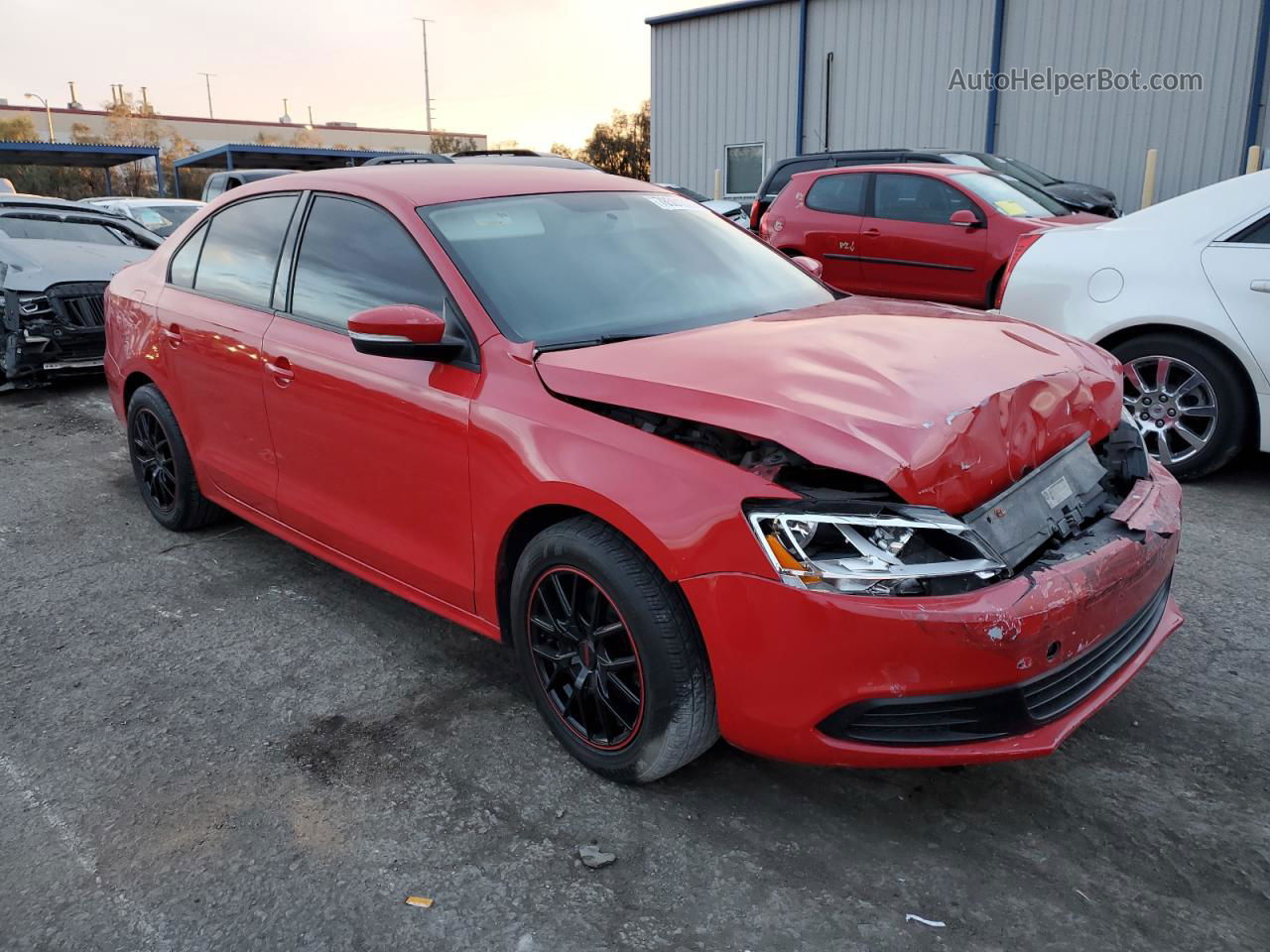 2011 Volkswagen Jetta Tdi Red vin: 3VW3L7AJ8BM132473