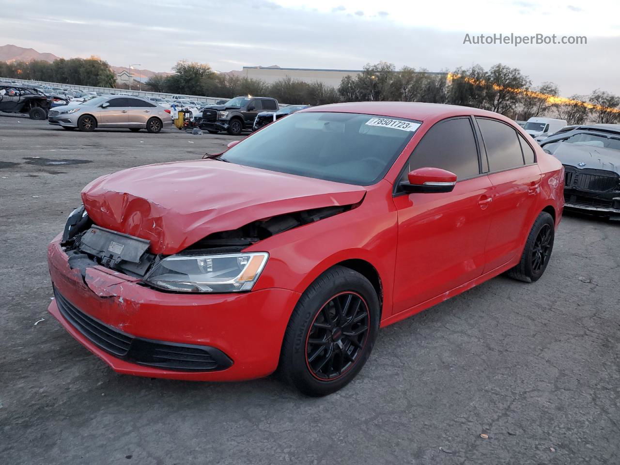 2011 Volkswagen Jetta Tdi Red vin: 3VW3L7AJ8BM132473