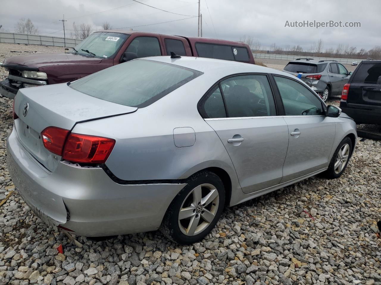 2014 Volkswagen Jetta Tdi Silver vin: 3VW3L7AJ8EM359523