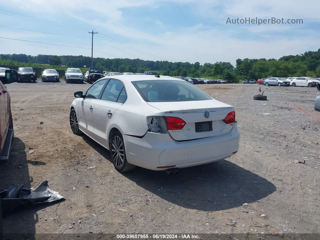 2014 Volkswagen Jetta 2.0l Tdi White vin: 3VW3L7AJ9EM387668