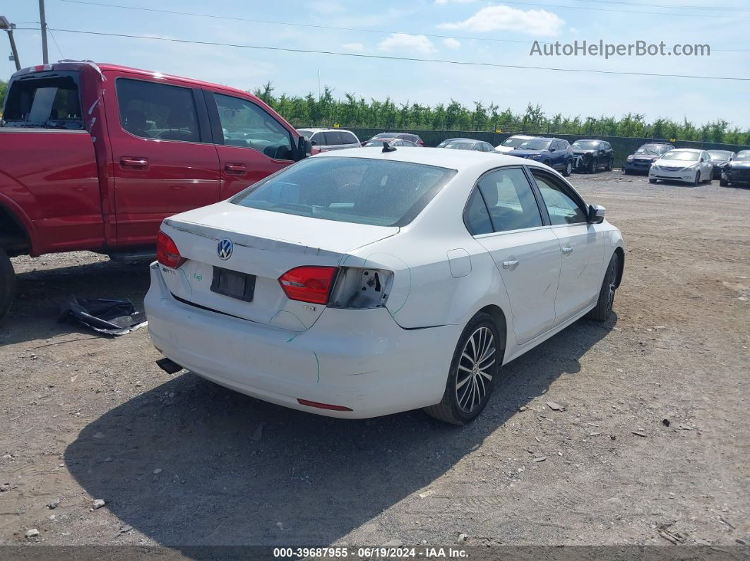 2014 Volkswagen Jetta 2.0l Tdi White vin: 3VW3L7AJ9EM387668