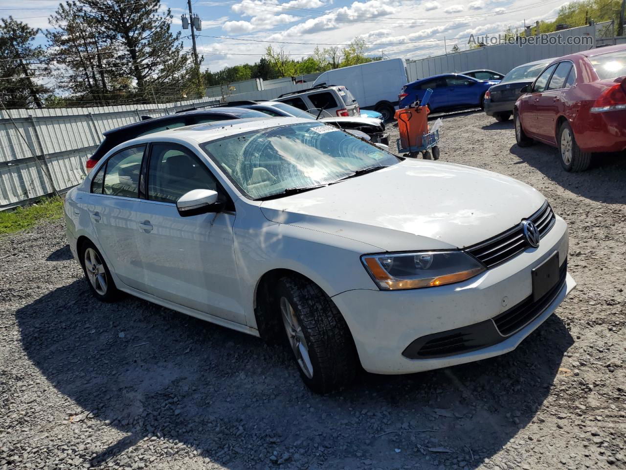 2014 Volkswagen Jetta Tdi White vin: 3VW3L7AJ9EM414450