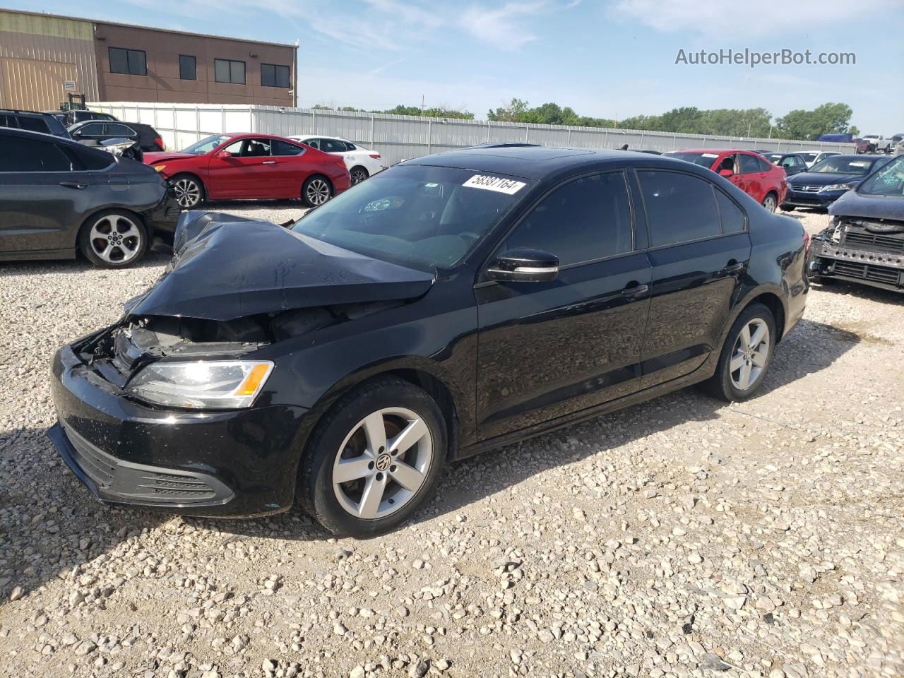 2012 Volkswagen Jetta Tdi Black vin: 3VW3L7AJXCM409710