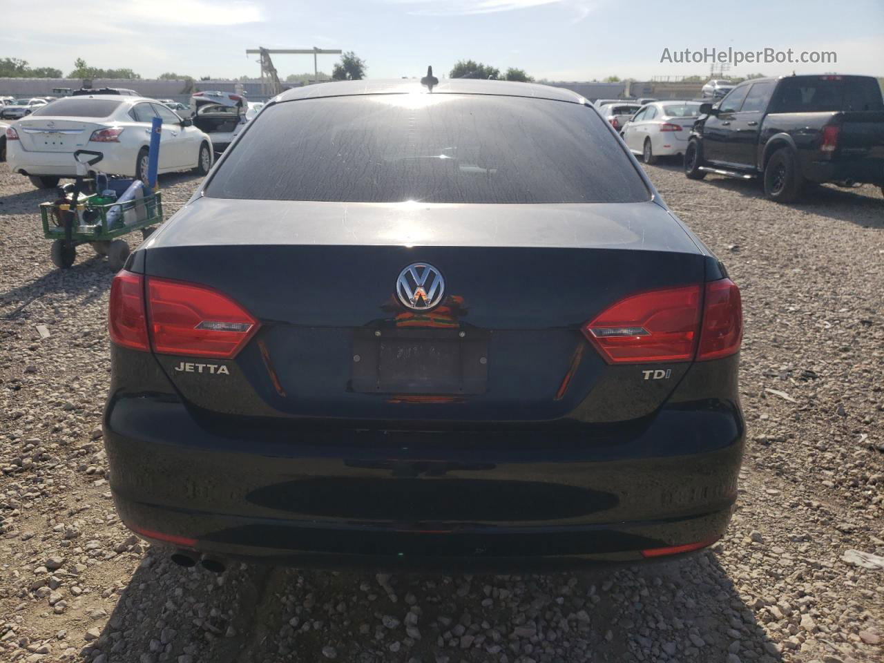 2012 Volkswagen Jetta Tdi Black vin: 3VW3L7AJXCM409710