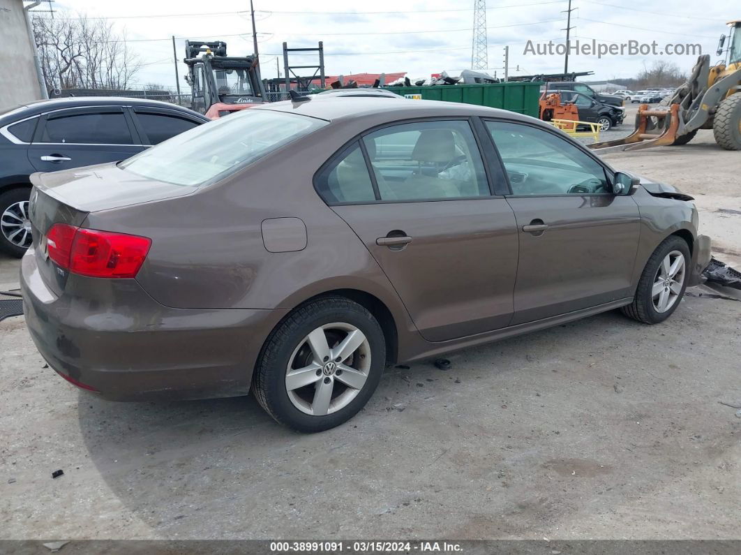 2012 Volkswagen Jetta 2.0l Tdi Brown vin: 3VW3L7AJXCM451245