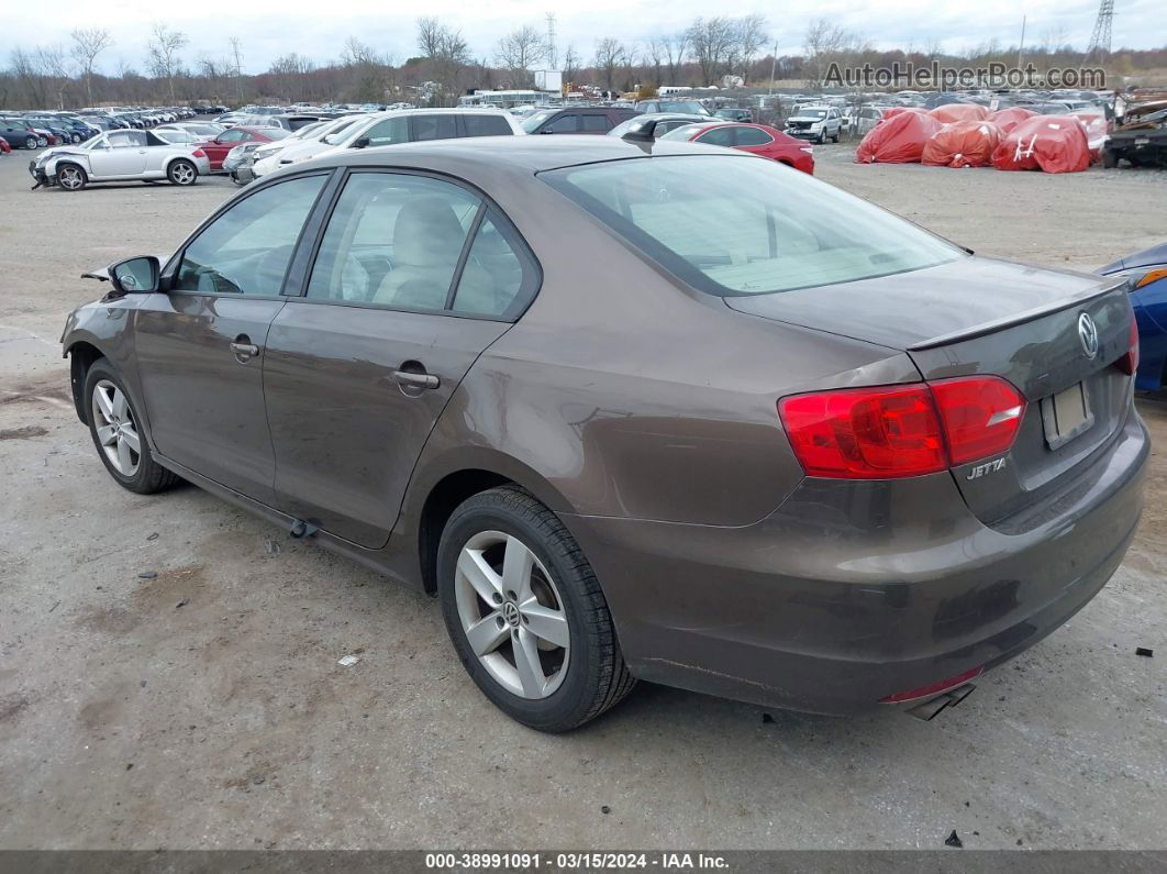 2012 Volkswagen Jetta 2.0l Tdi Brown vin: 3VW3L7AJXCM451245