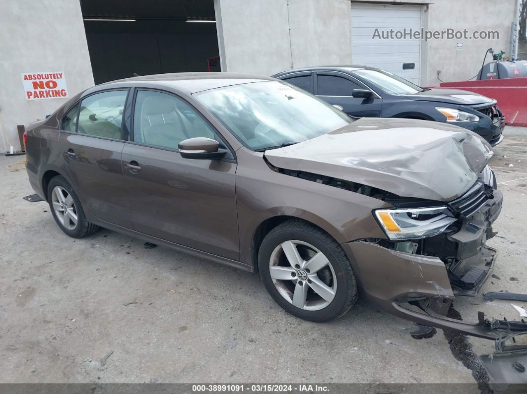 2012 Volkswagen Jetta 2.0l Tdi Brown vin: 3VW3L7AJXCM451245