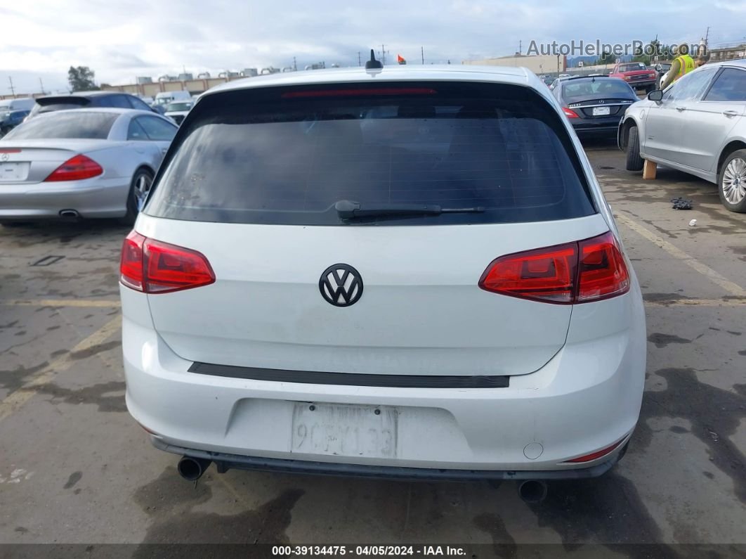 2016 Volkswagen Golf Gti Autobahn W/performance Package 4-door Белый vin: 3VW447AU0GM016428
