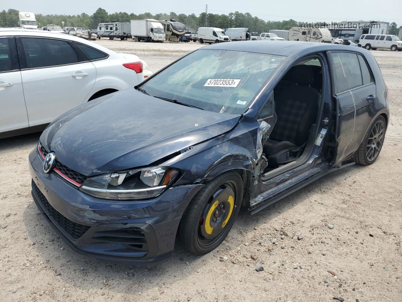 2018 Volkswagen Gti S/se Blue vin: 3VW447AU0JM296956