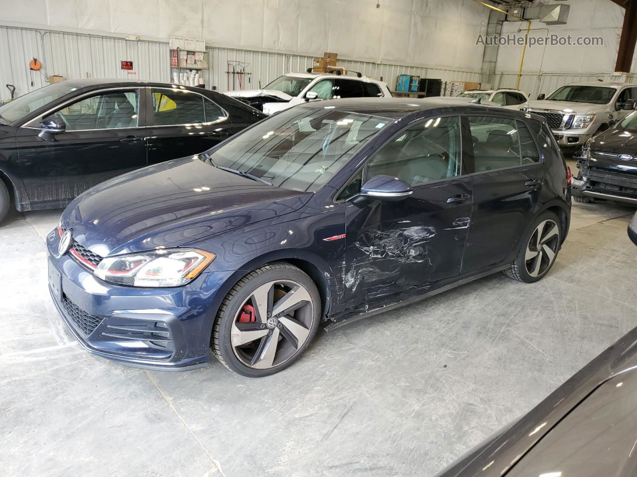 2018 Volkswagen Gti S/se Blue vin: 3VW447AU0JM297931