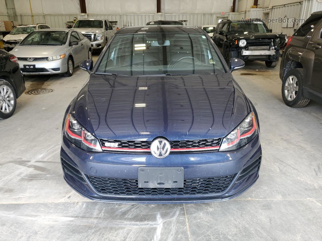 2018 Volkswagen Gti S/se Blue vin: 3VW447AU0JM297931