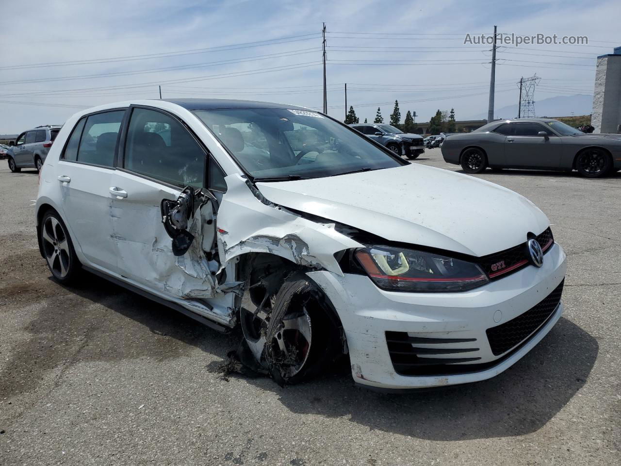 2016 Volkswagen Gti S/se White vin: 3VW447AU1GM014610