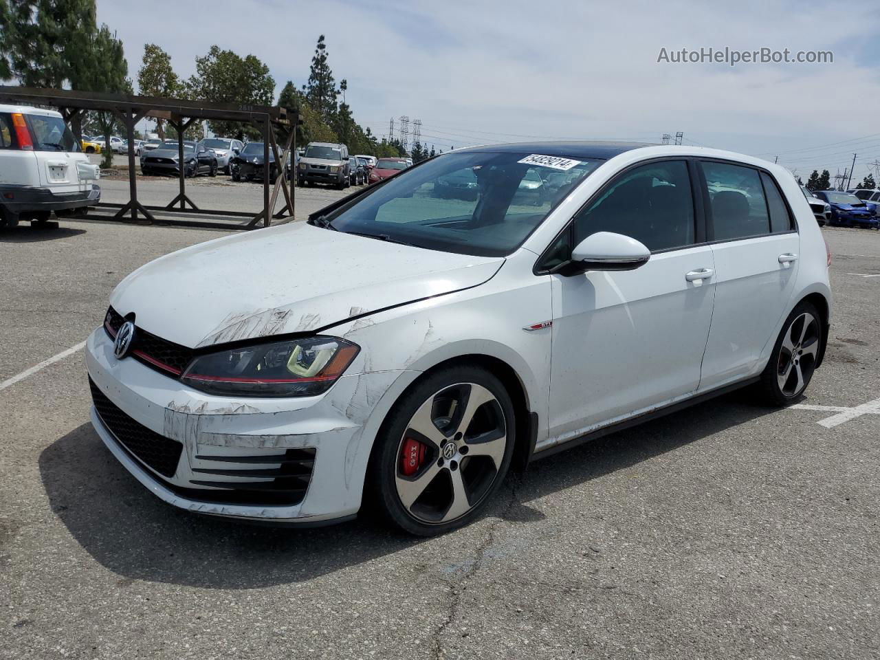 2016 Volkswagen Gti S/se White vin: 3VW447AU1GM014610