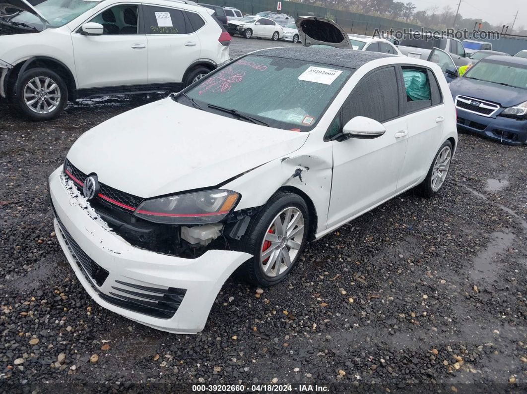 2016 Volkswagen Golf Gti Se W/performance Package 4-door Белый vin: 3VW447AU1GM058669