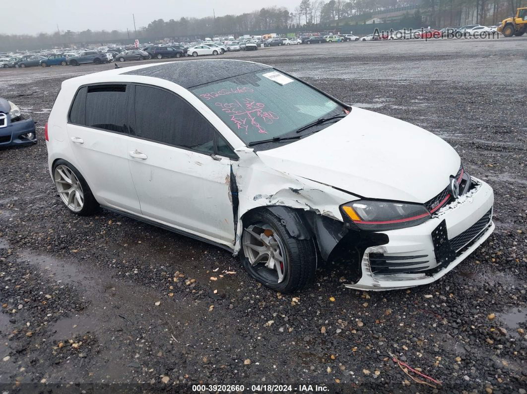 2016 Volkswagen Golf Gti Se W/performance Package 4-door White vin: 3VW447AU1GM058669