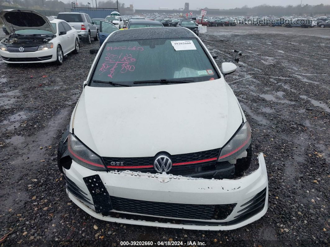 2016 Volkswagen Golf Gti Se W/performance Package 4-door Белый vin: 3VW447AU1GM058669