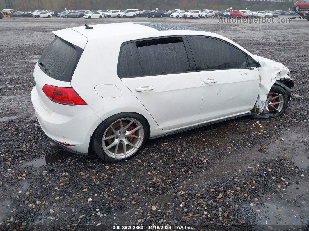 2016 Volkswagen Golf Gti Se W/performance Package 4-door White vin: 3VW447AU1GM058669