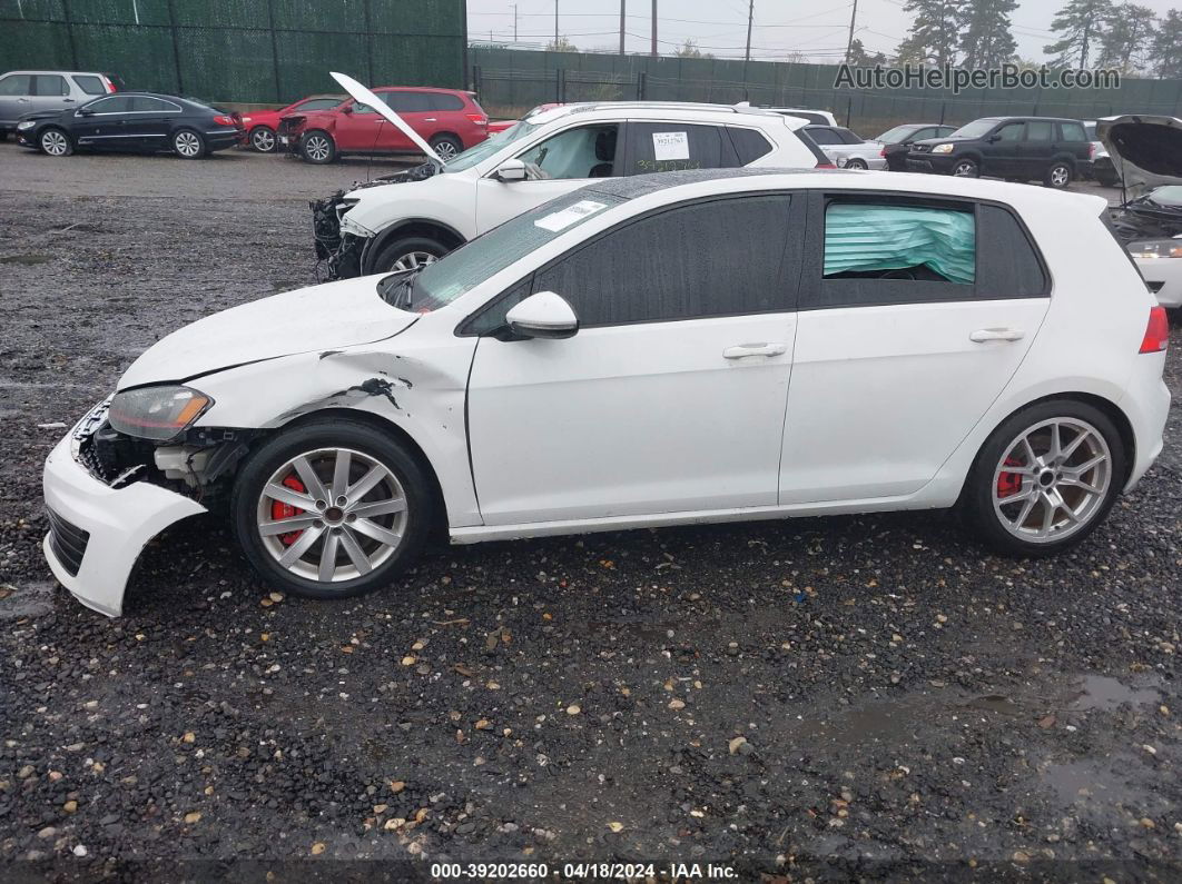 2016 Volkswagen Golf Gti Se W/performance Package 4-door White vin: 3VW447AU1GM058669