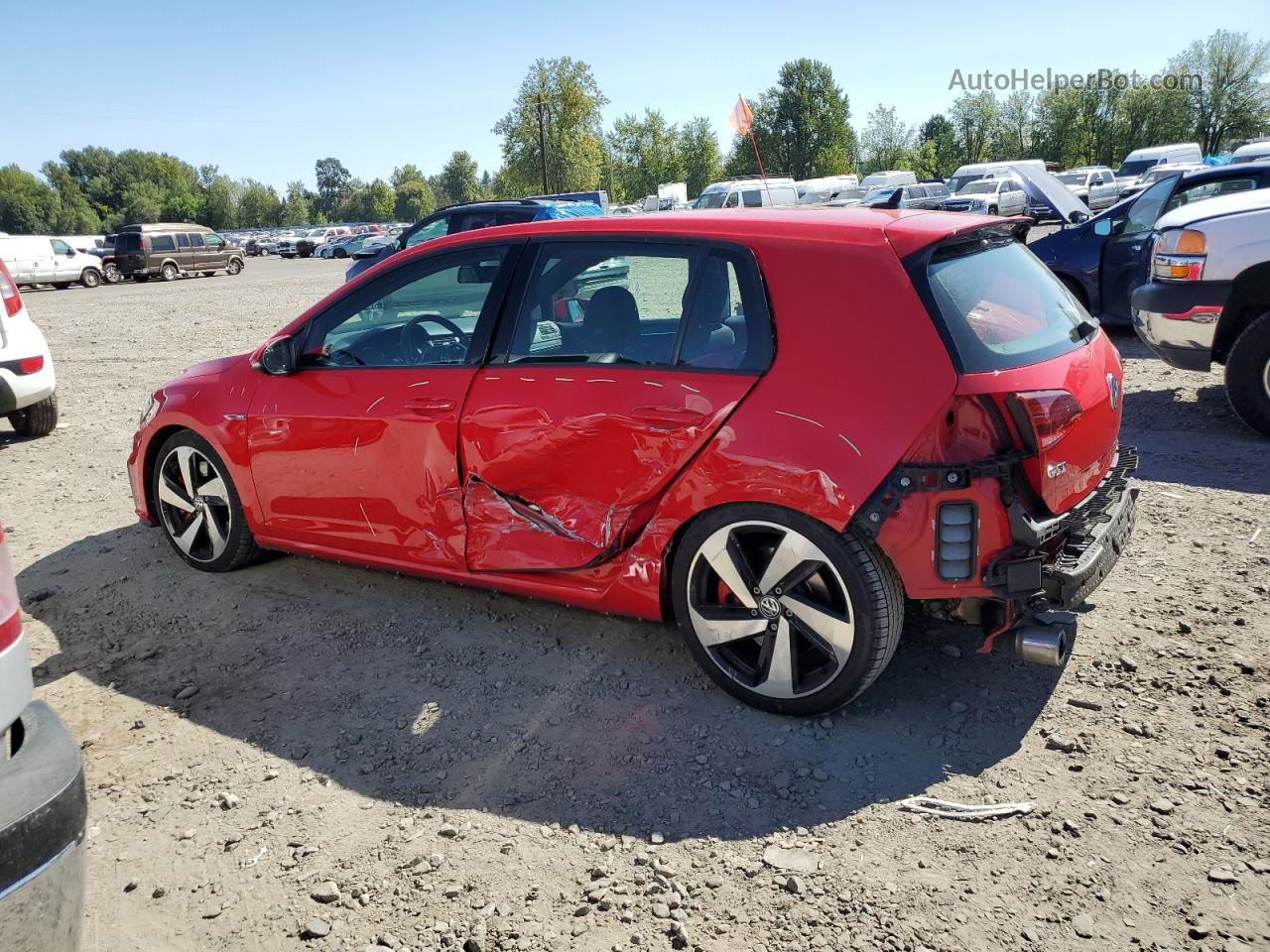 2018 Volkswagen Gti S/se Red vin: 3VW447AU1JM275940