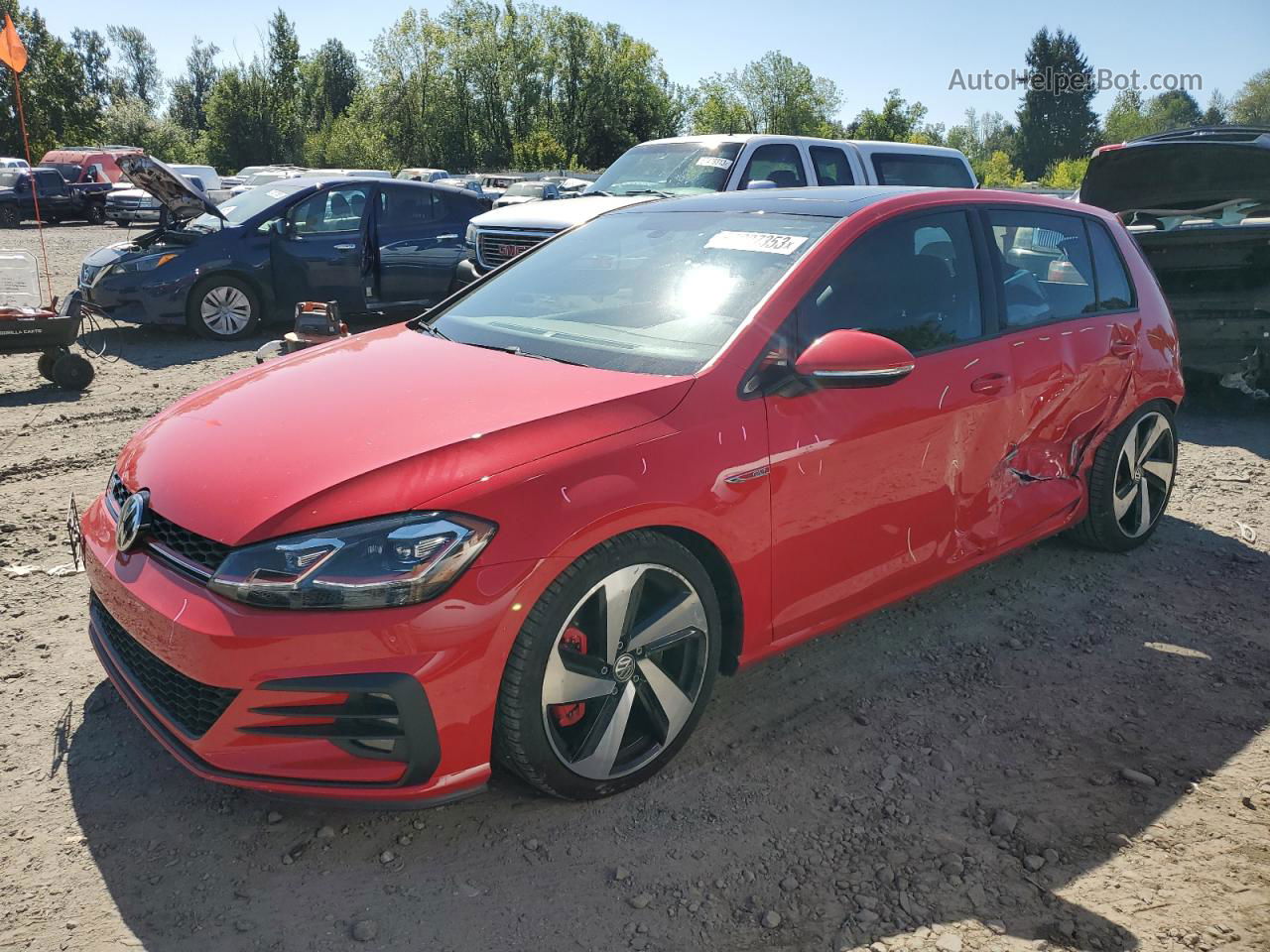 2018 Volkswagen Gti S/se Red vin: 3VW447AU1JM275940