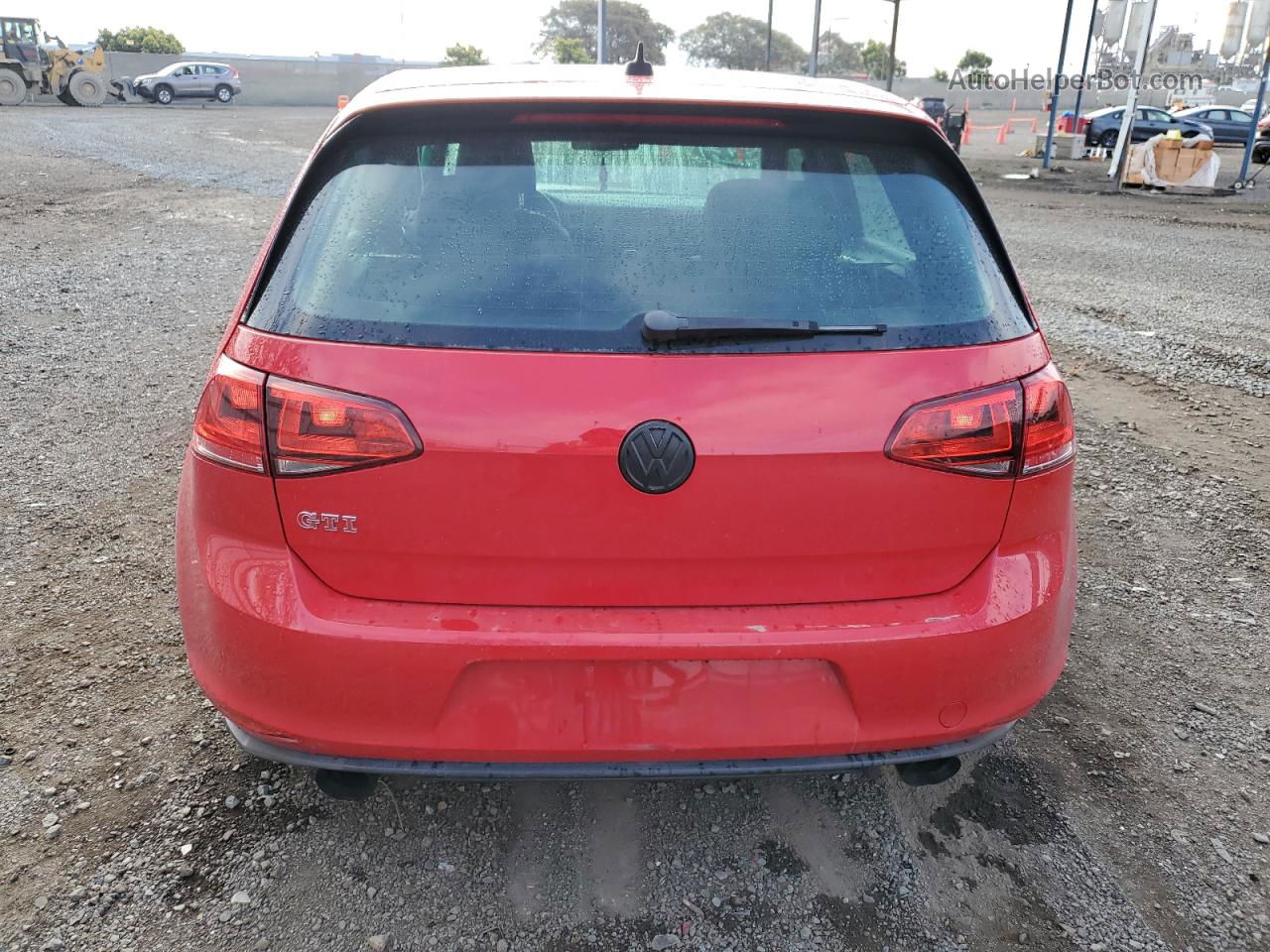 2015 Volkswagen Gti  Red vin: 3VW447AU2FM104055