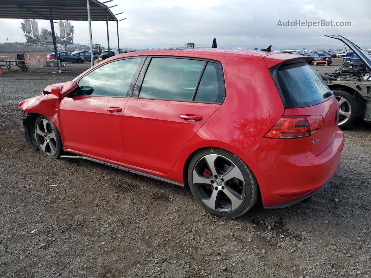 2015 Volkswagen Gti  Красный vin: 3VW447AU2FM104055