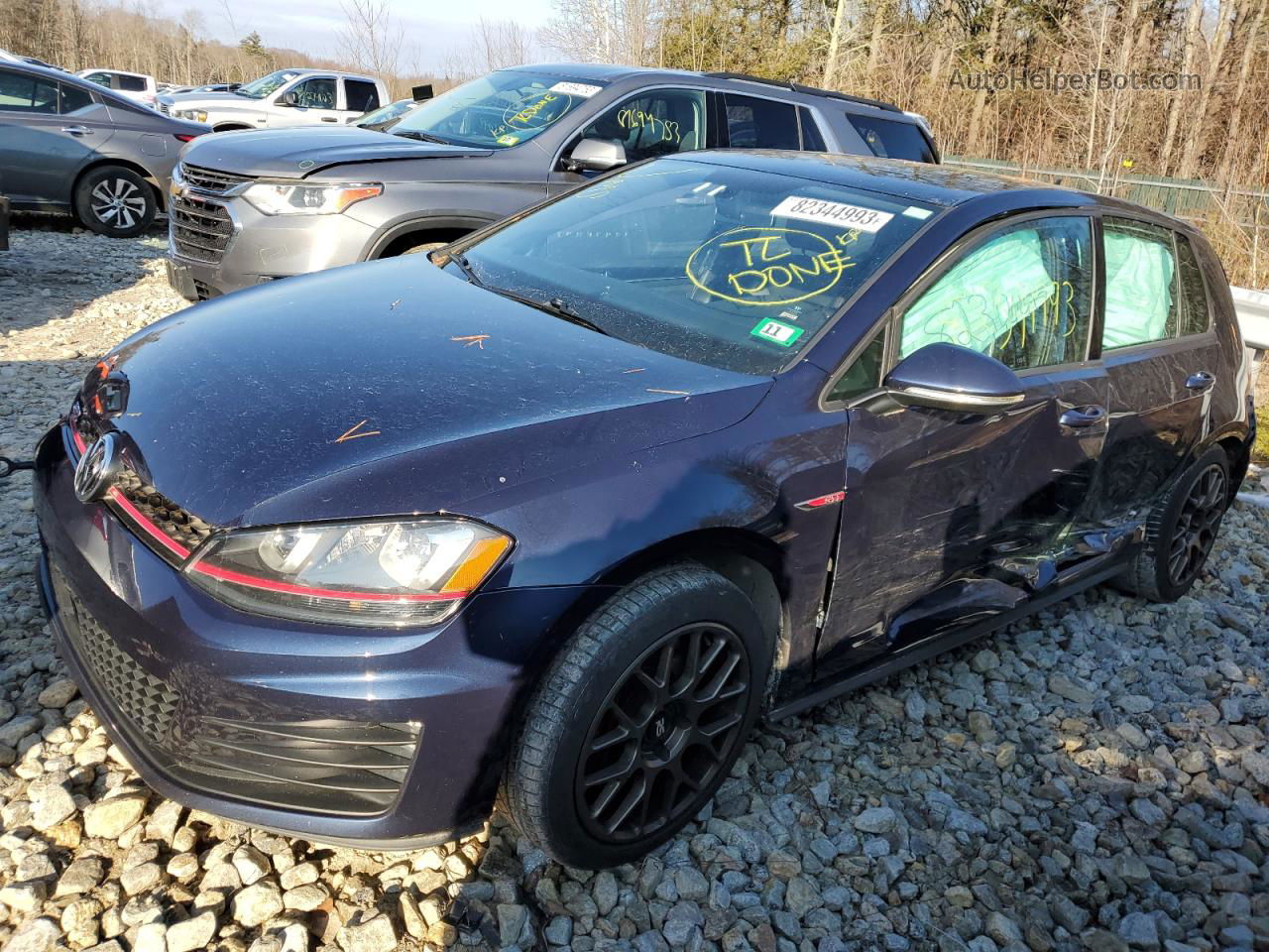 2017 Volkswagen Gti S/se Blue vin: 3VW447AU2HM020143