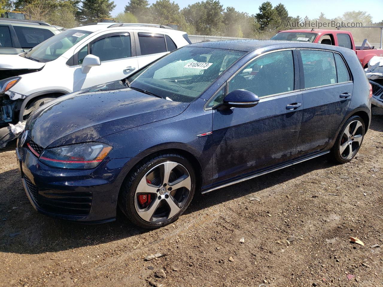 2017 Volkswagen Gti S/se Blue vin: 3VW447AU2HM058259