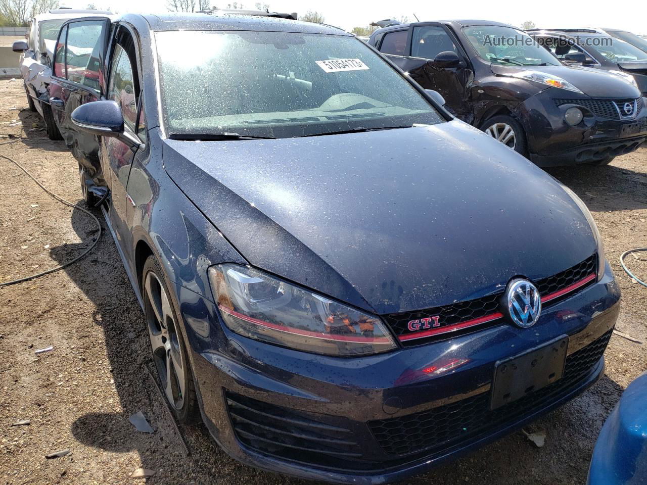 2017 Volkswagen Gti S/se Синий vin: 3VW447AU2HM058259