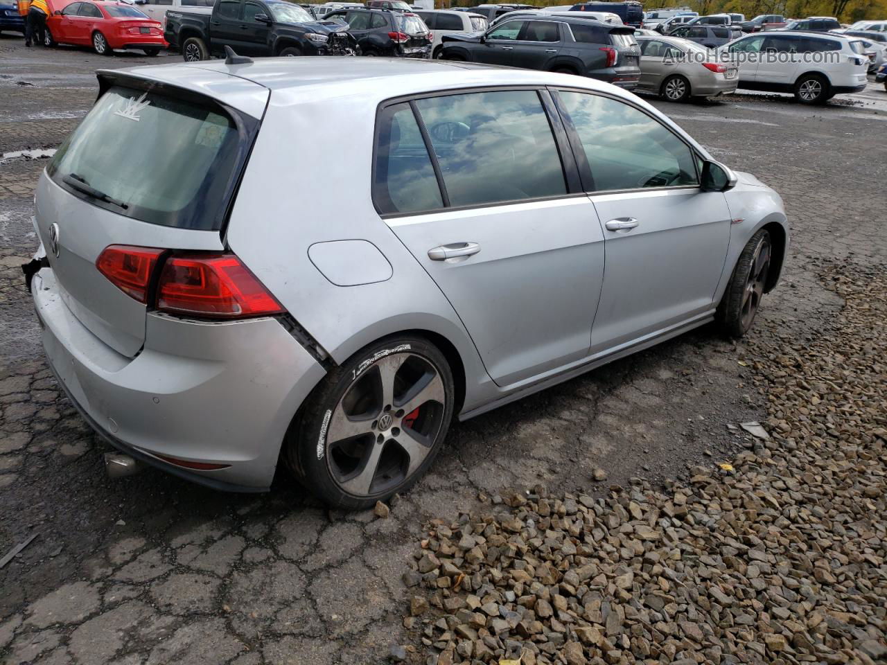 2015 Volkswagen Gti  Silver vin: 3VW447AU3FM068117