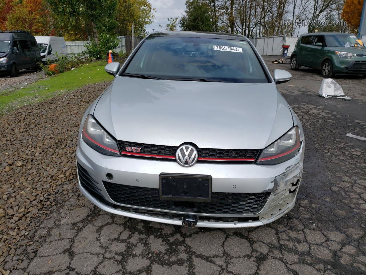 2015 Volkswagen Gti  Silver vin: 3VW447AU3FM068117